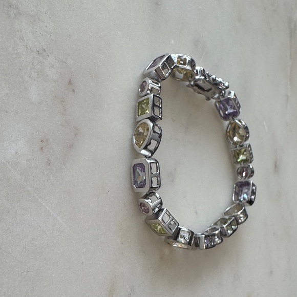 Vintage Elegant Multi-Color Gemstone Bracelet - Picture 8 of 10